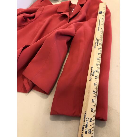 Collection For Le Suit Women Plus 20W Red Lapel Notch Collar 3 Buttons Closure - Picture 9 of 9